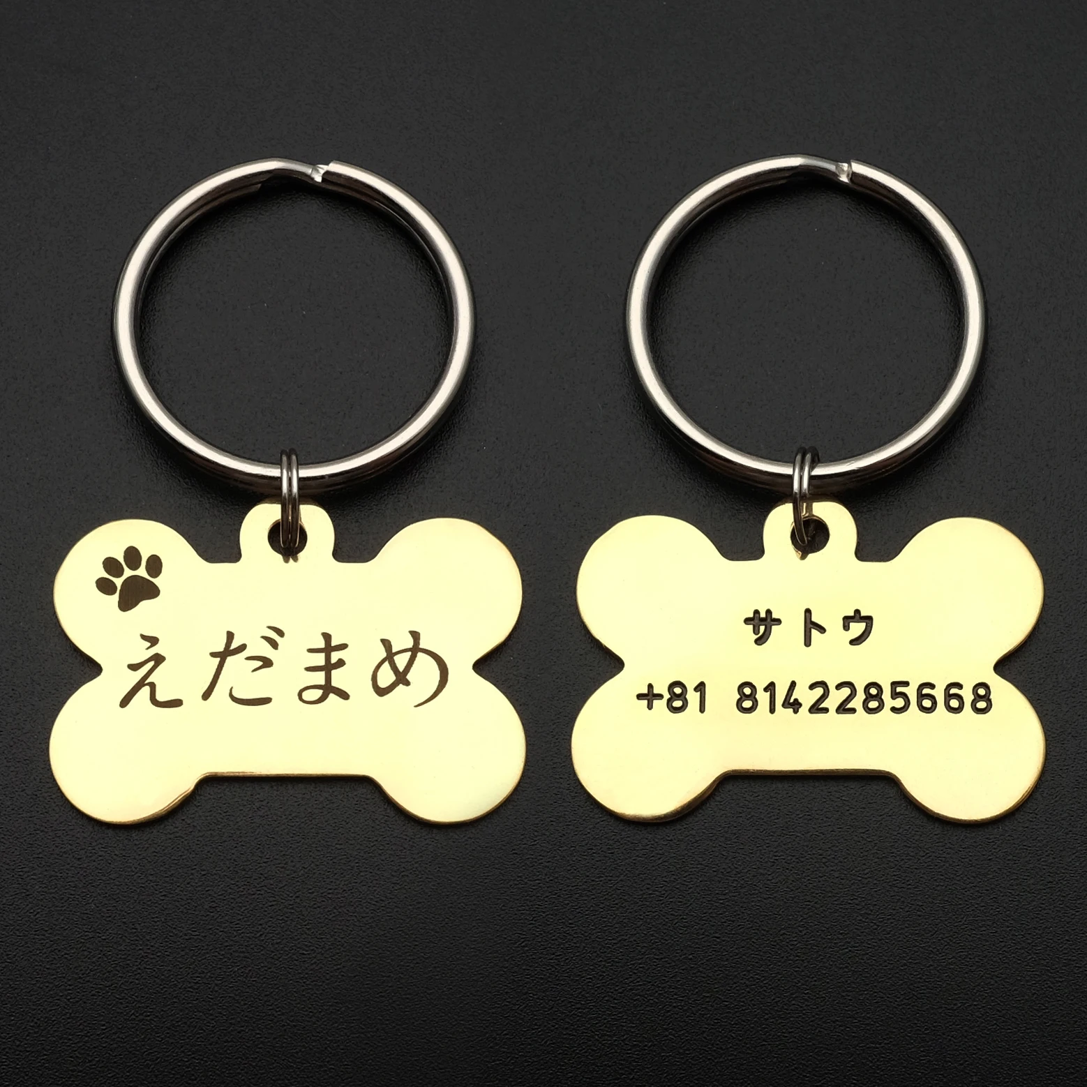 

Personalized Pet ID Tag Engraved Pet ID Name for Cat Puppy Dog Collar Tag Bone Pet Accessories Anti-lost Dog ID Tag Pendant