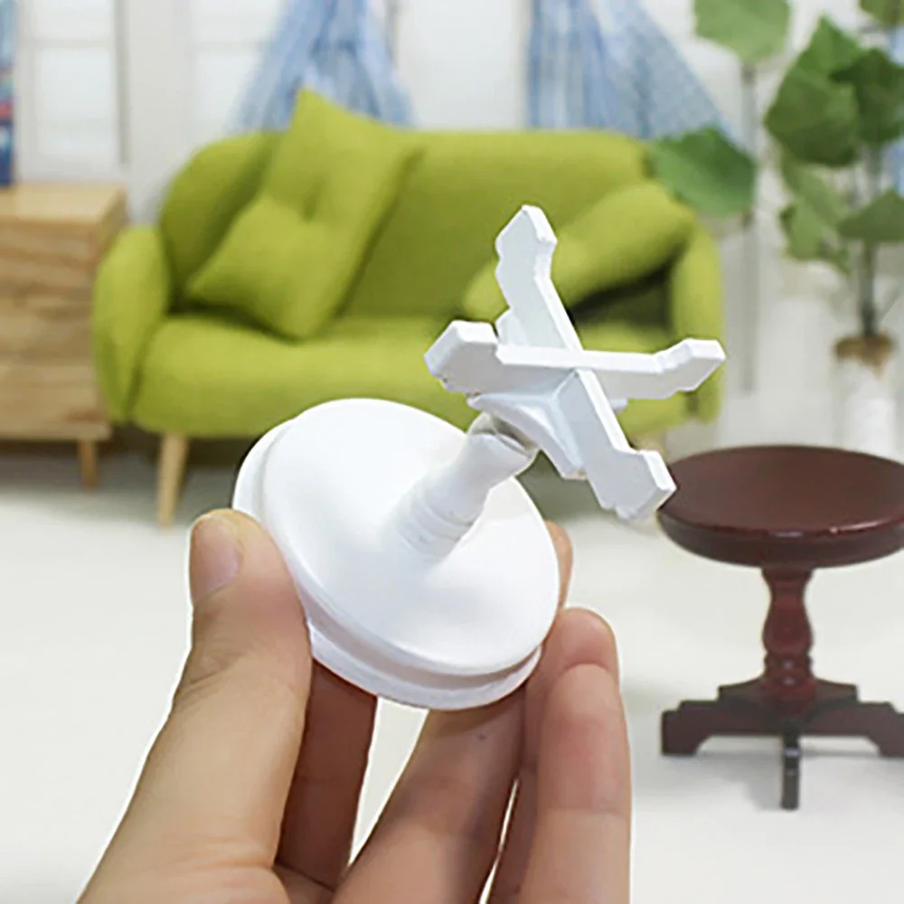 1/12 Dollhouse Miniature Wooden Round Table Mini Furniture Model Toy for Doll House Accessories Decoration ob11 bjd