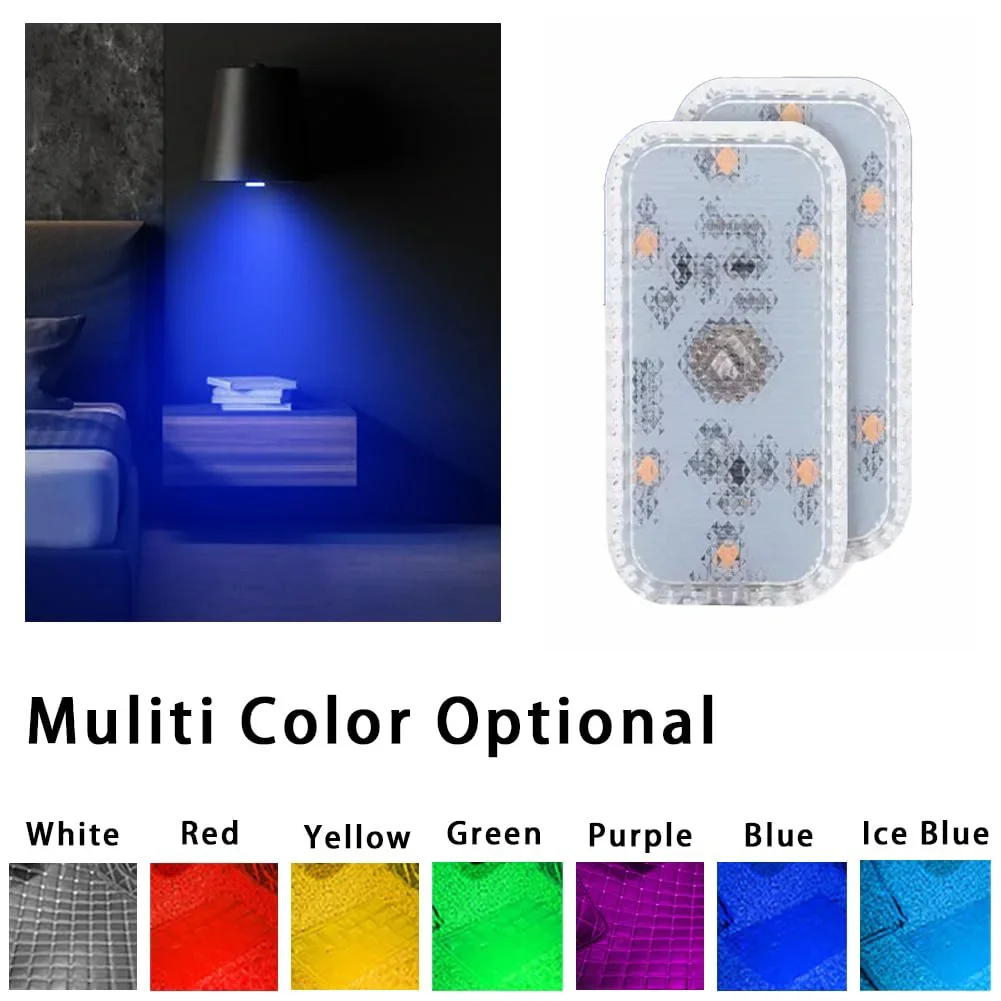 

Автомобильное внутреннее освещение, светодиодный сенсорный датчик на палец, мини-лампа для чтения, беспроводной сенсорный светильник, зарядка через USB, автоматическая атмосферная лампа на крыше