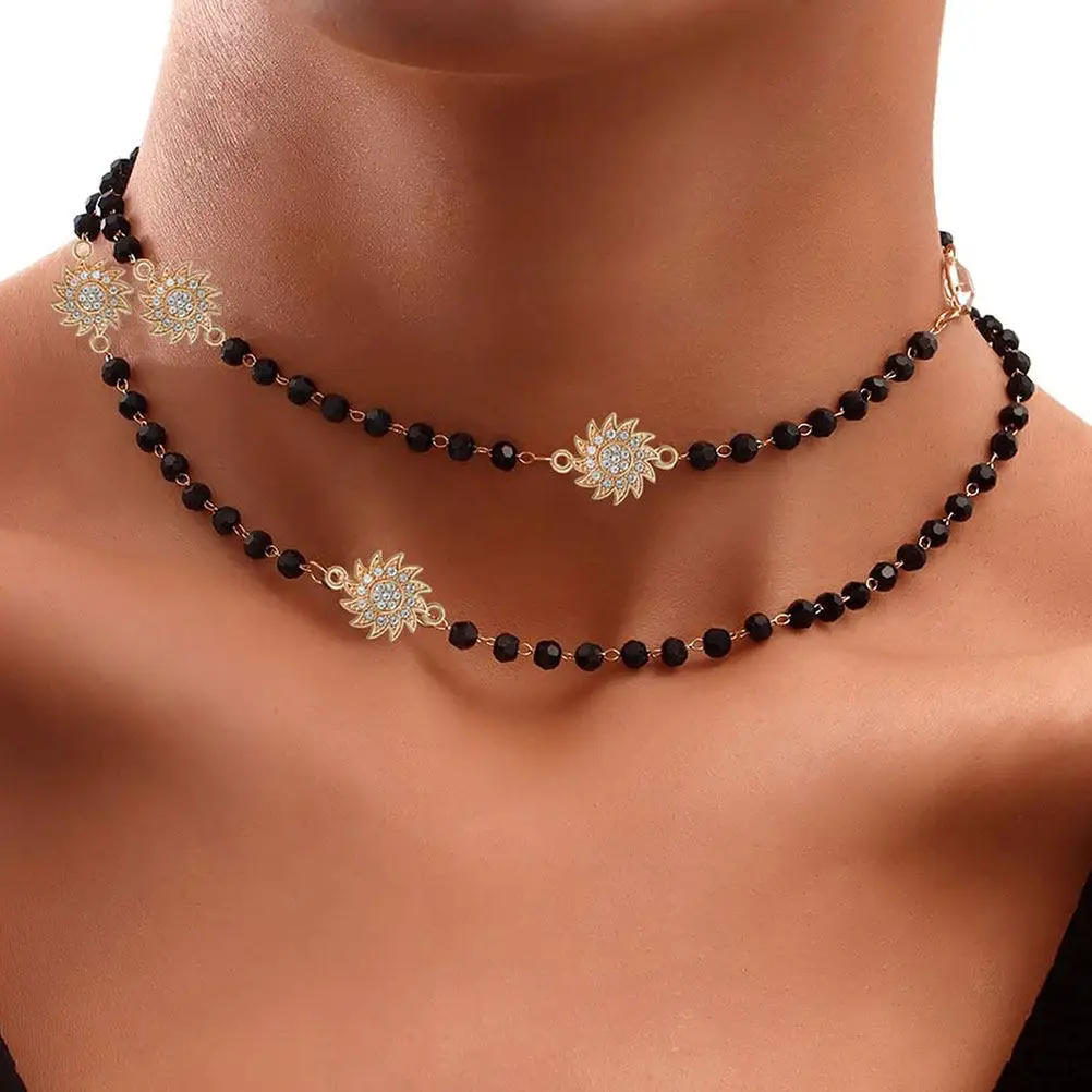 

40Pcs Gold Rhinestone Sunflower Connector Charms Versatile Jewelry Making Findings for Boho Vintage DIY Pendant Necklace