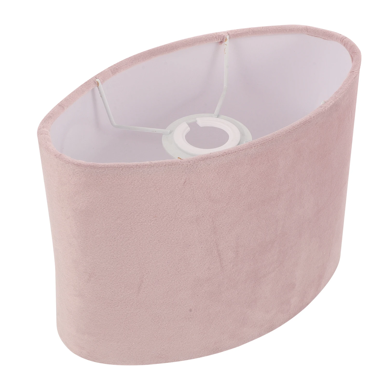 

Oval Lampshade Cloth Table Light Cover Small Shades Flat Shape Warm Atmosphere Bedroom Living Room Dust Protection Easy Install