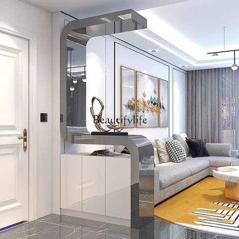 *미국 현관 캐비닛 파티션 도어 신발 캐비닛 다기능 단순 현대 파티션 스크린 거실