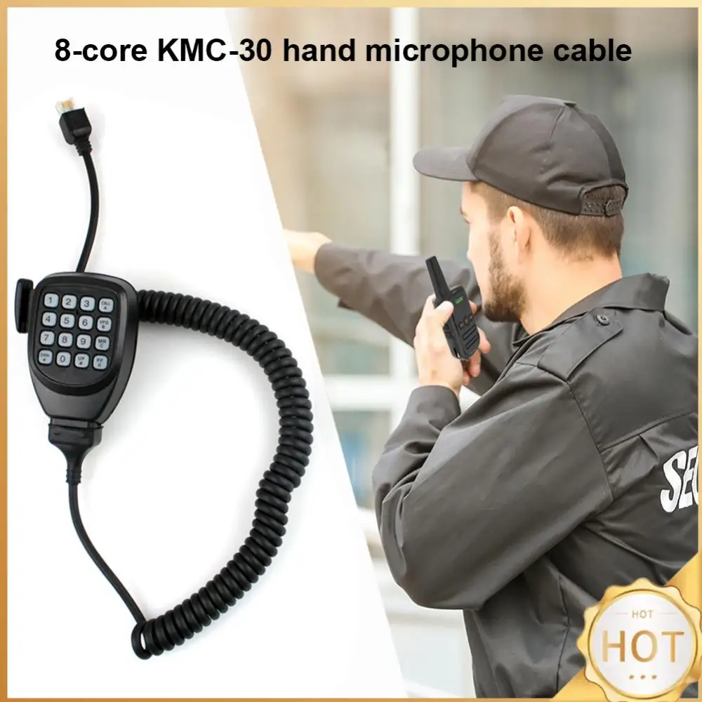 8-контактный микрофонный шнур, простой в установке разъем RJ-45 к RJ-45, сверхмощные спиральные детали рации для Kenwood KMC-32 KMC-35