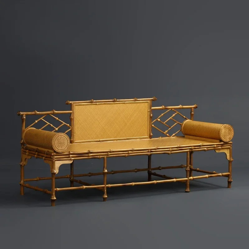 Chinese-style sofa chairs, benches, benches, Ming-style retro tea room furniture.