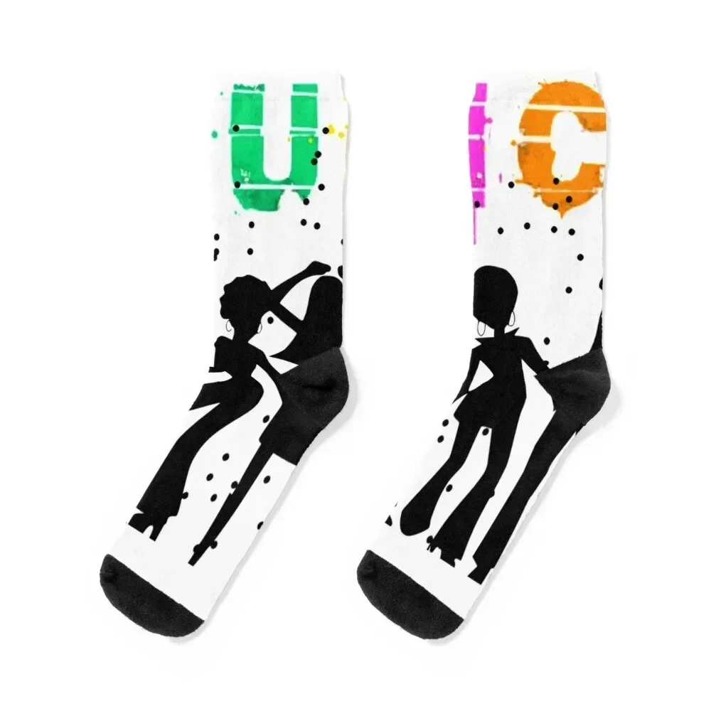 

Music in the disco Socks golf soccer anti-slip loose Soccer Socks For Men Women's