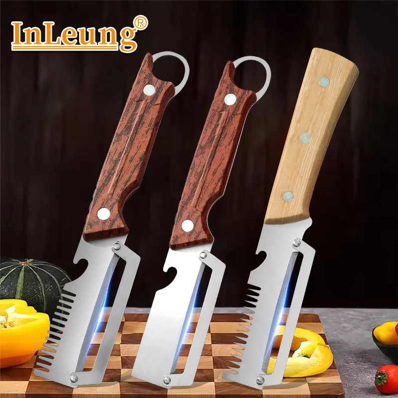 Stainless Steel Fruit Peeler Bottle Opener Paring Knife Planer Sugarcane For Household Fruits Vegetables Scraping Tools