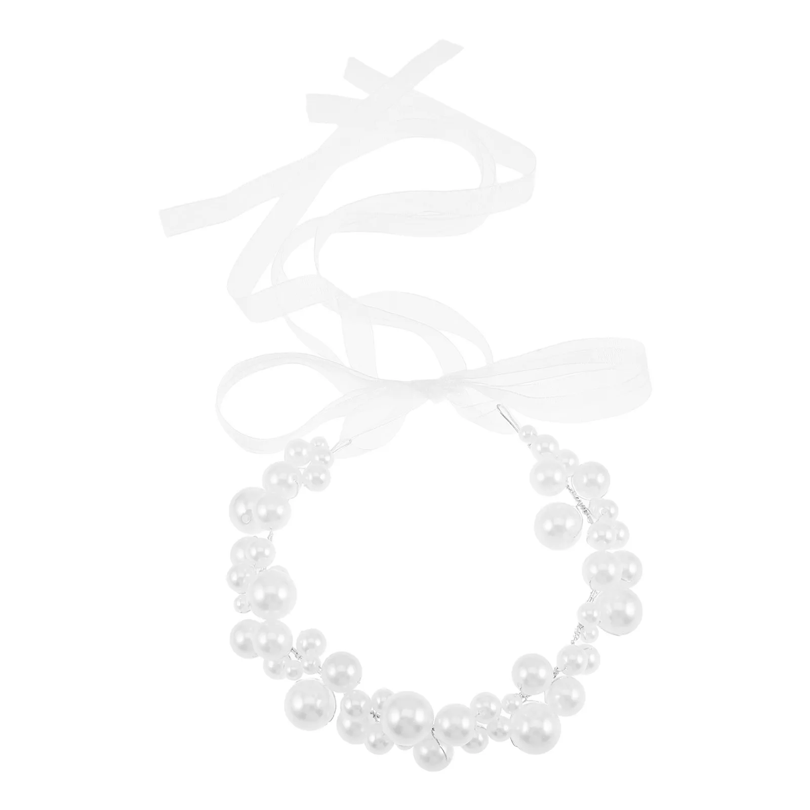 

White Faux Fake Pearl Headband Hairband For Women Bridal Hair Hoop Elegant Lightweight Comfortable Design Suitable For Wedding