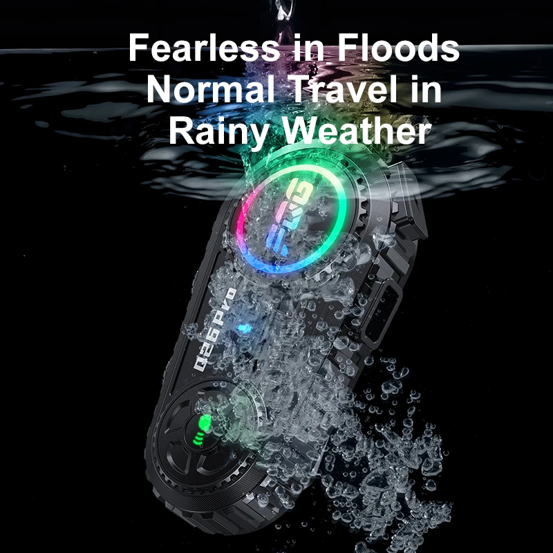 اتجاهين 500 متر بلوتوث إنترفون راديو سماعة خوذة مقاوم للماء الدراجات سماعة رأس لجهاز الاتصال الداخلي دعم المشهد خلط AI صوت مساعد #3