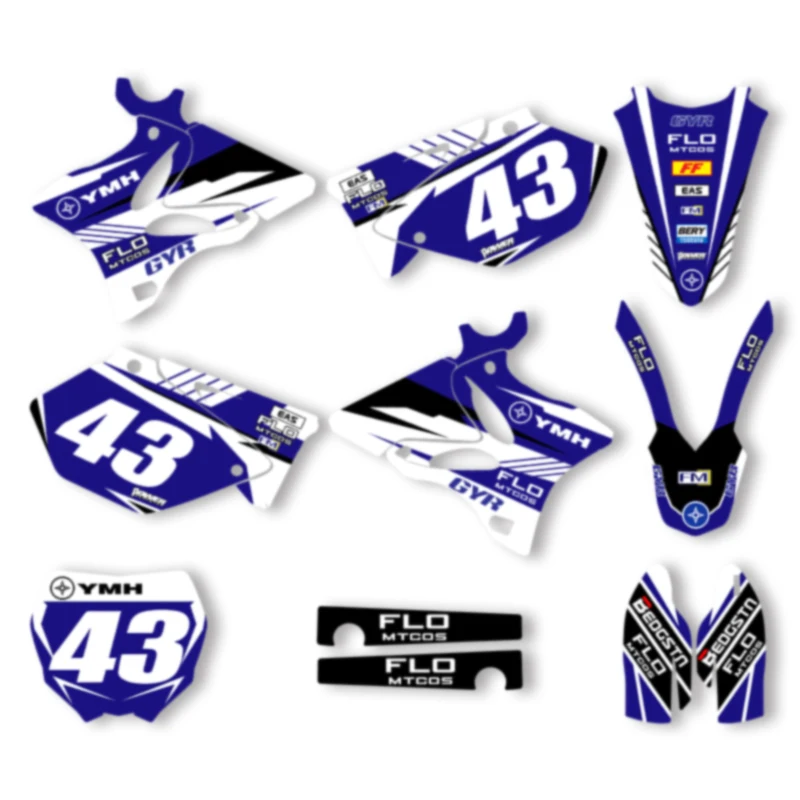 

SPACE Custom Motorcycle Graphics Background Decal for YAMAHA YZ125 250 2002 2003 2004 2005 2006 2007 2008-2014Stickers Kits 012