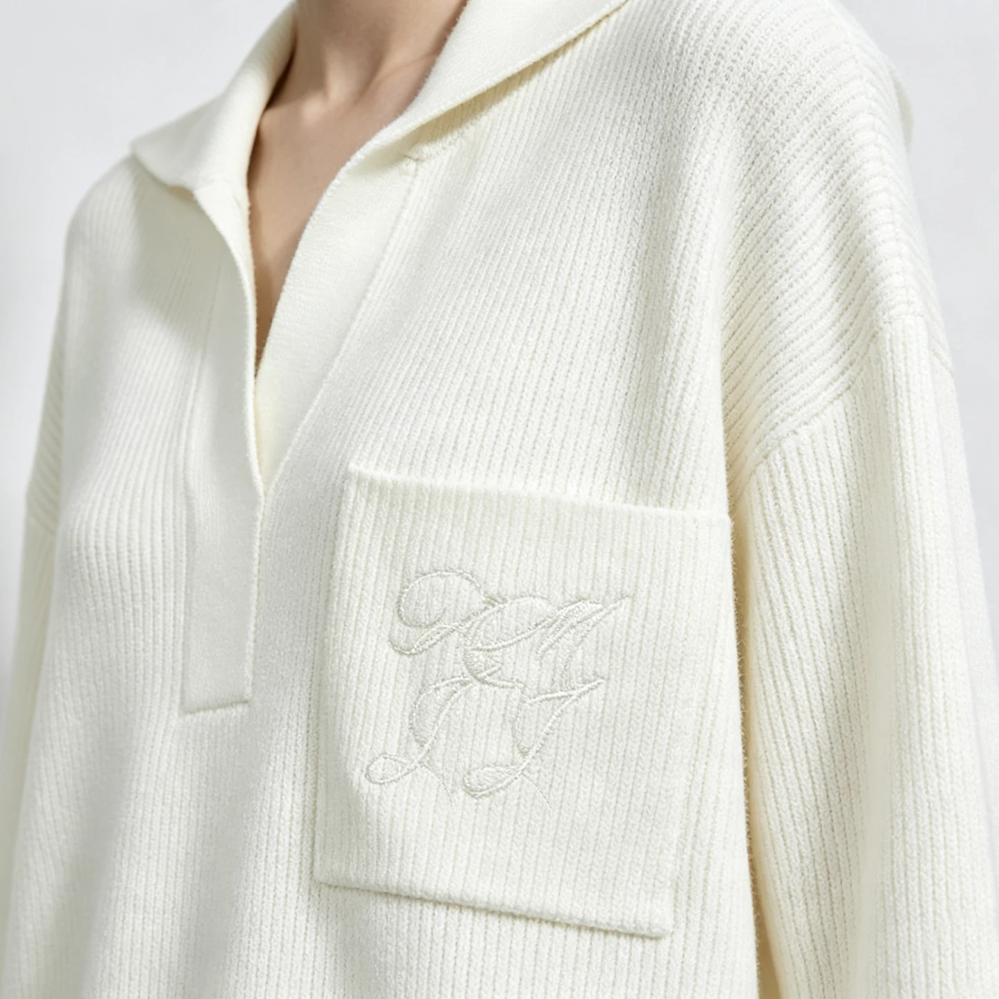Amii Knit Sweater Pocket Drop Shoulder Loose Fit Slimming Minimalist Commuter 2026 Winter Women's Sweater and Pullovers 12624061