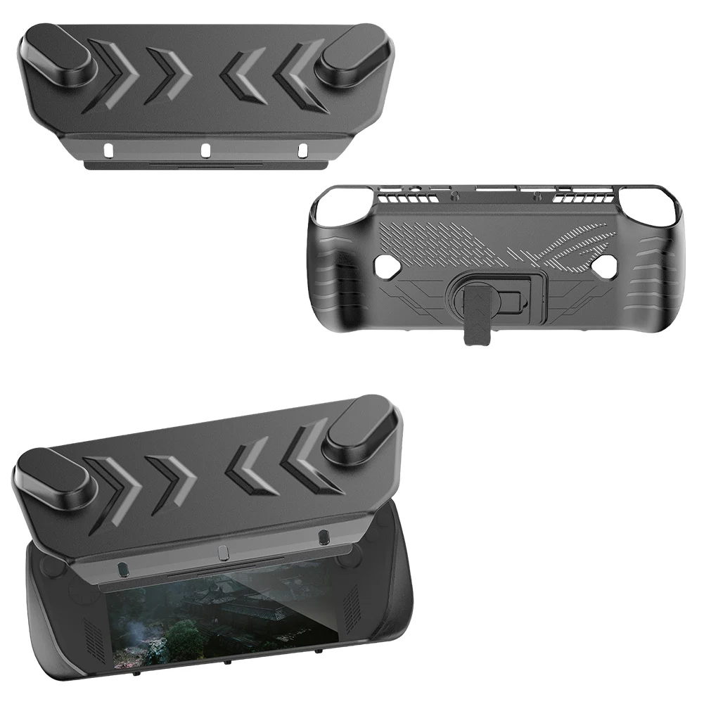 

Для Asus ROG Ally X Чехол из ТПУ «все включено» с защитой от падения с подставкой и колпачками для большого пальца и защитной пленкой для экрана Игровые аксессуары