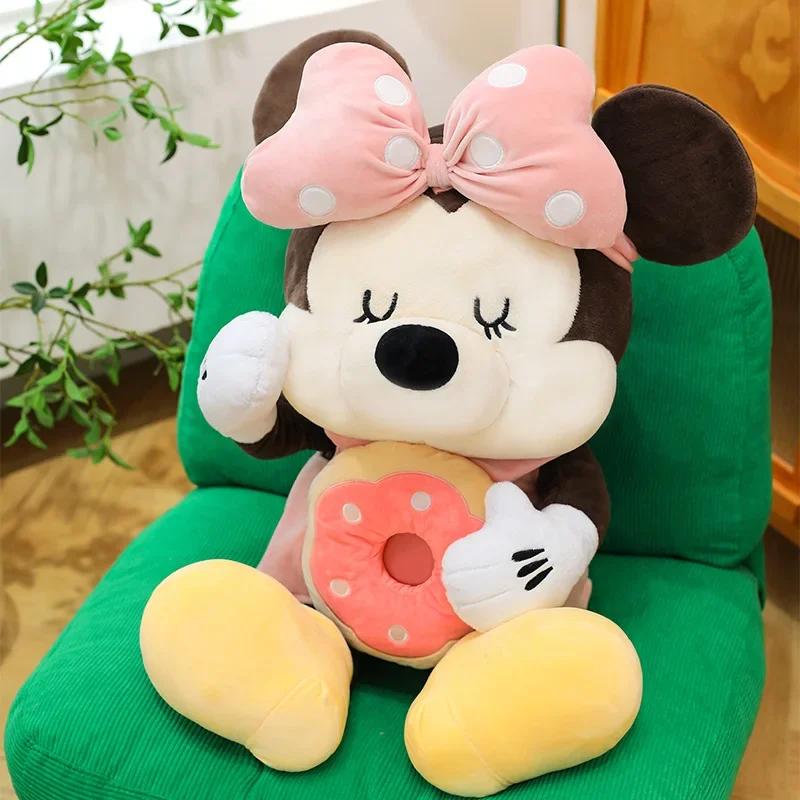 

Новый Kawaii Минни Микки Маус пары пончик фильмы мягкие большие размеры 80 см плюшевая игрушка кукла день рождения подруга девушка Рождественский подарок