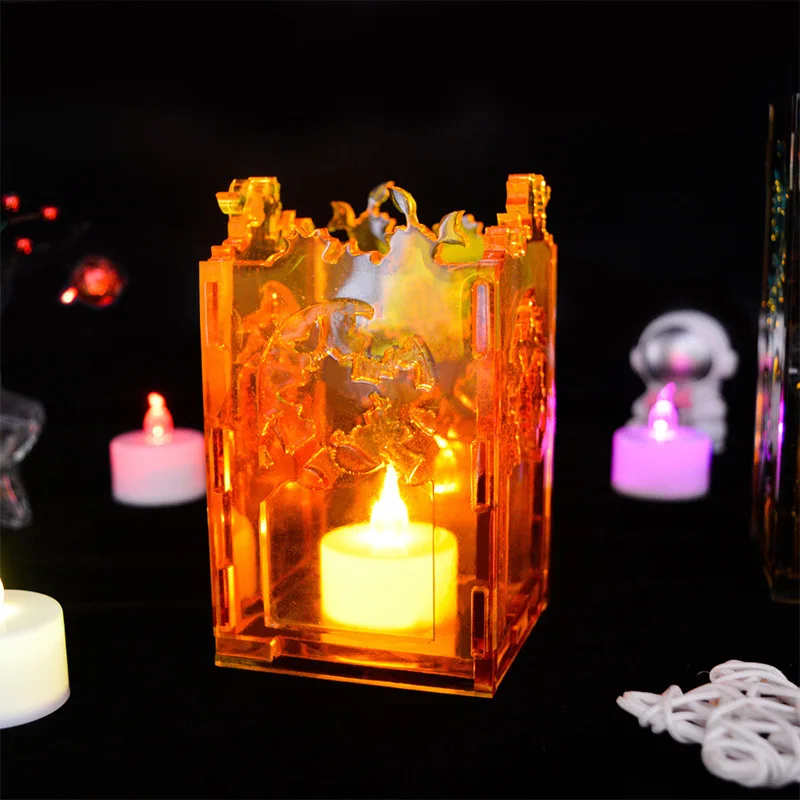 SZ040 Lampshade Candlestick Silicone Resin Mould DIY Assembled Gypsum Concrete Pen Holder Brush Mold For Making Storage Box image 4
