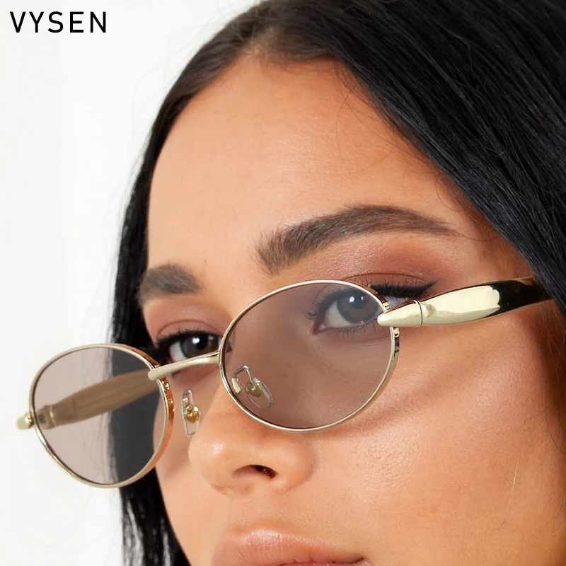 Small Frame Oval Steampunk Women Sunglasses 2025 Luxury Brand Vintage Metal Driving Shades Classic Outdoor Sexy Sun Glasses