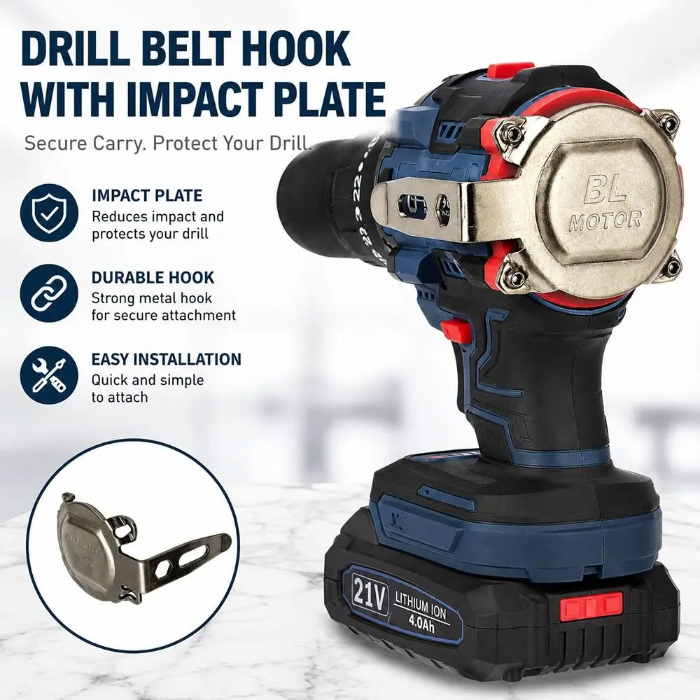 New Cordless Drill Belt Hook Knock-proof Wear Resistant Cordless Drill Hanger Waterproof Drill Waist Hanger Workshop Use