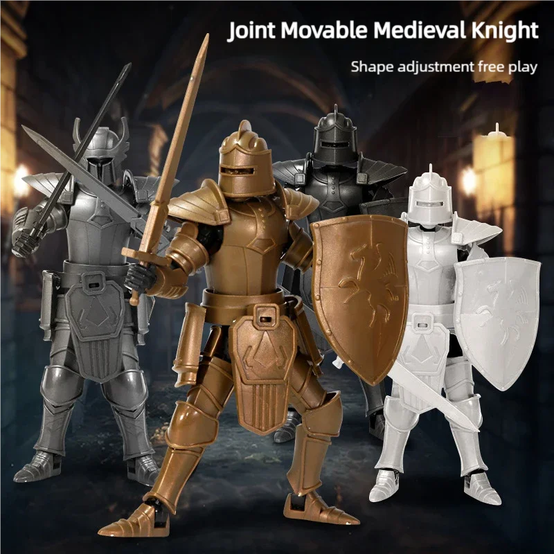 

New Middle Ages Knight Multi Jointed Movable Toy Multi Form 13 Action Figure DIY Mannequin Mecha Model Assemble Kids Toys Gifts