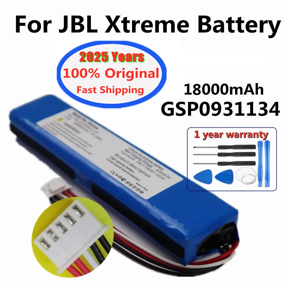 2025 Years New 18000mAh Original Player Speaker Battery for JBL xtreme1 extreme Xtreme 1 GSP0931134 Bateria Fast Shipping