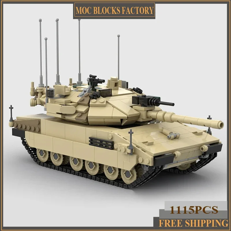 

Military Weapon Model Moc Building Bricks Merkava Mk.4 tank Technology Modular Blocks Gifts Christmas Toys DIY Sets Assembly