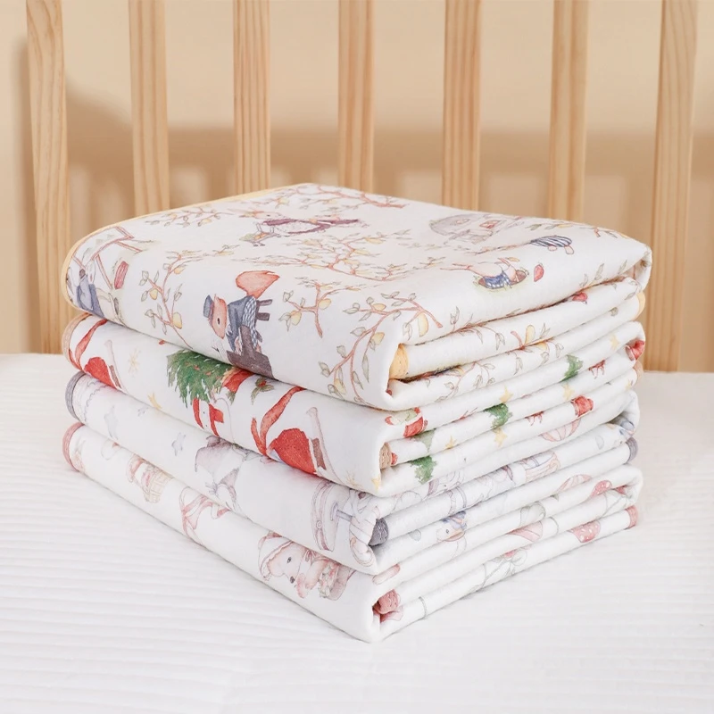 Nfant الطفل سجادة لتغيير الحفاض غطاء حفاضات فراش السرير تغيير بطانية الطفل قابلة لإعادة الاستخدام تغيير الحصير للأطفال منصات حفاضات