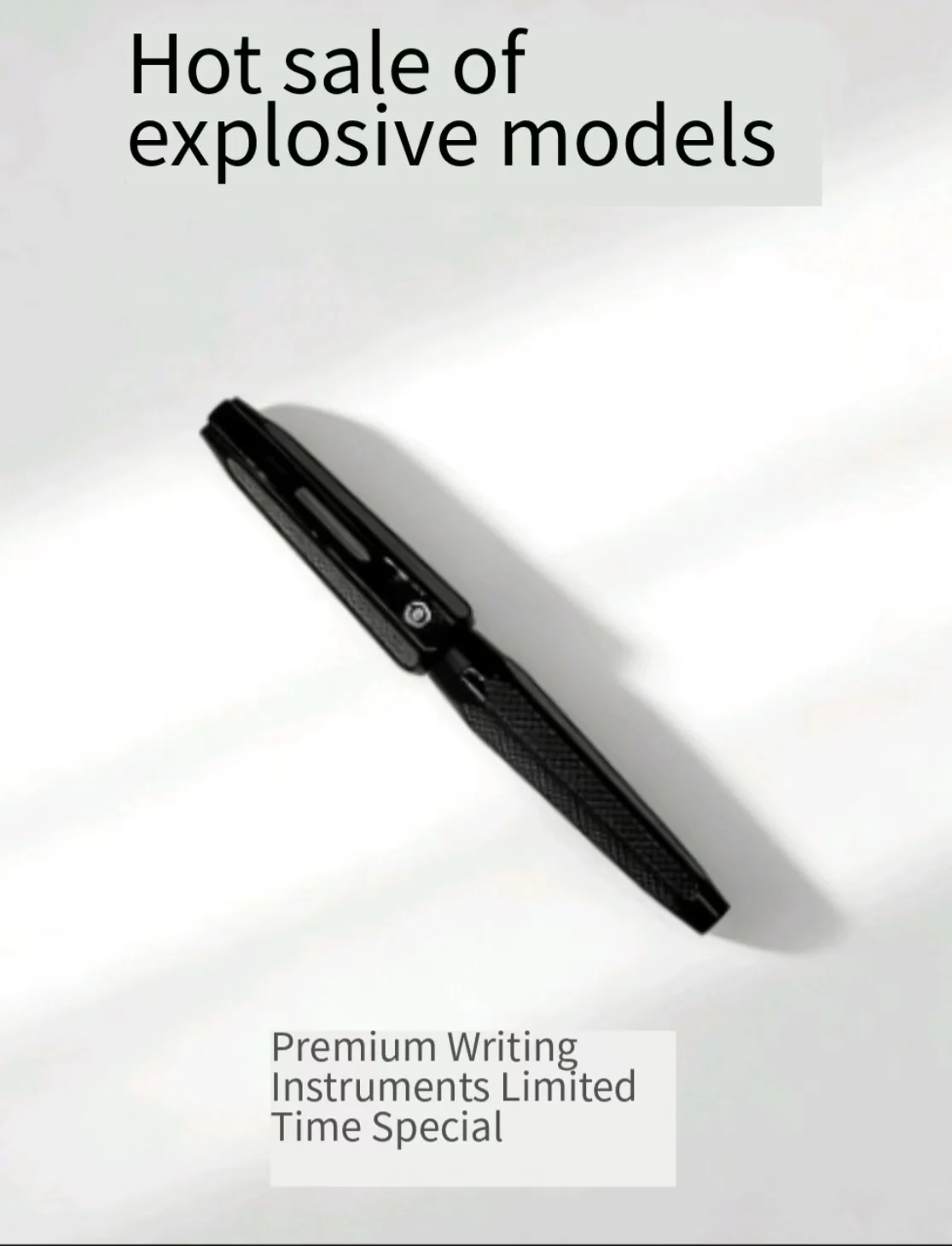 Hero 636  Tip Fountain Pen with Carbon Fiber Shell Black Chrome Parts Luxury Business Gift Ink Pen