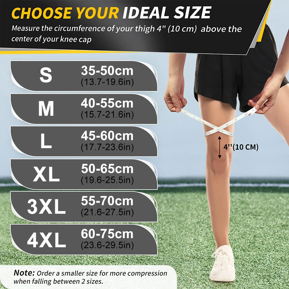 زوج واحد من الأكمام الضاغطة للركبة مقاس كبير للرجال والنساء، دعامة دعم الركبة للجري والخروج S-L