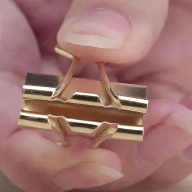 Y5lb 25pcs Clips classeur doré