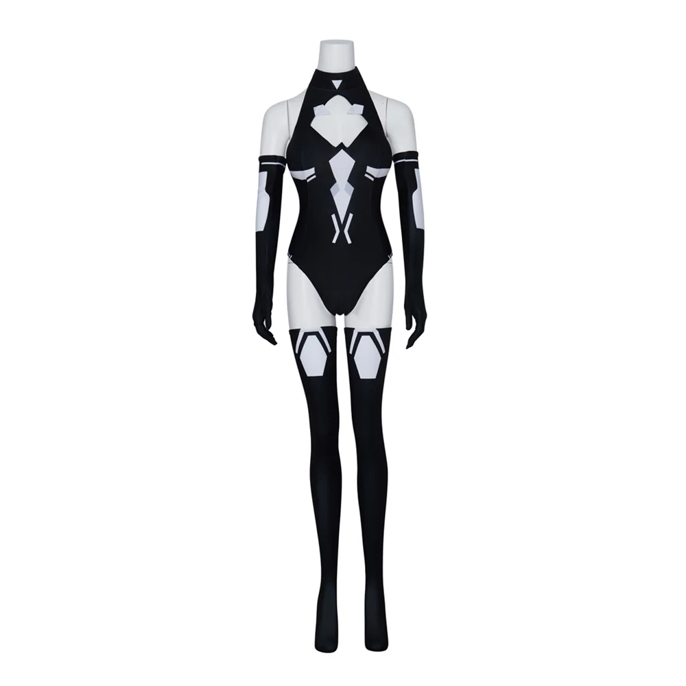 Hyperdimension Neptunia Noire القلب الأسود تأثيري حلي المرأة مثير بذلة مع قفازات تخزين هالوين ارتداءها