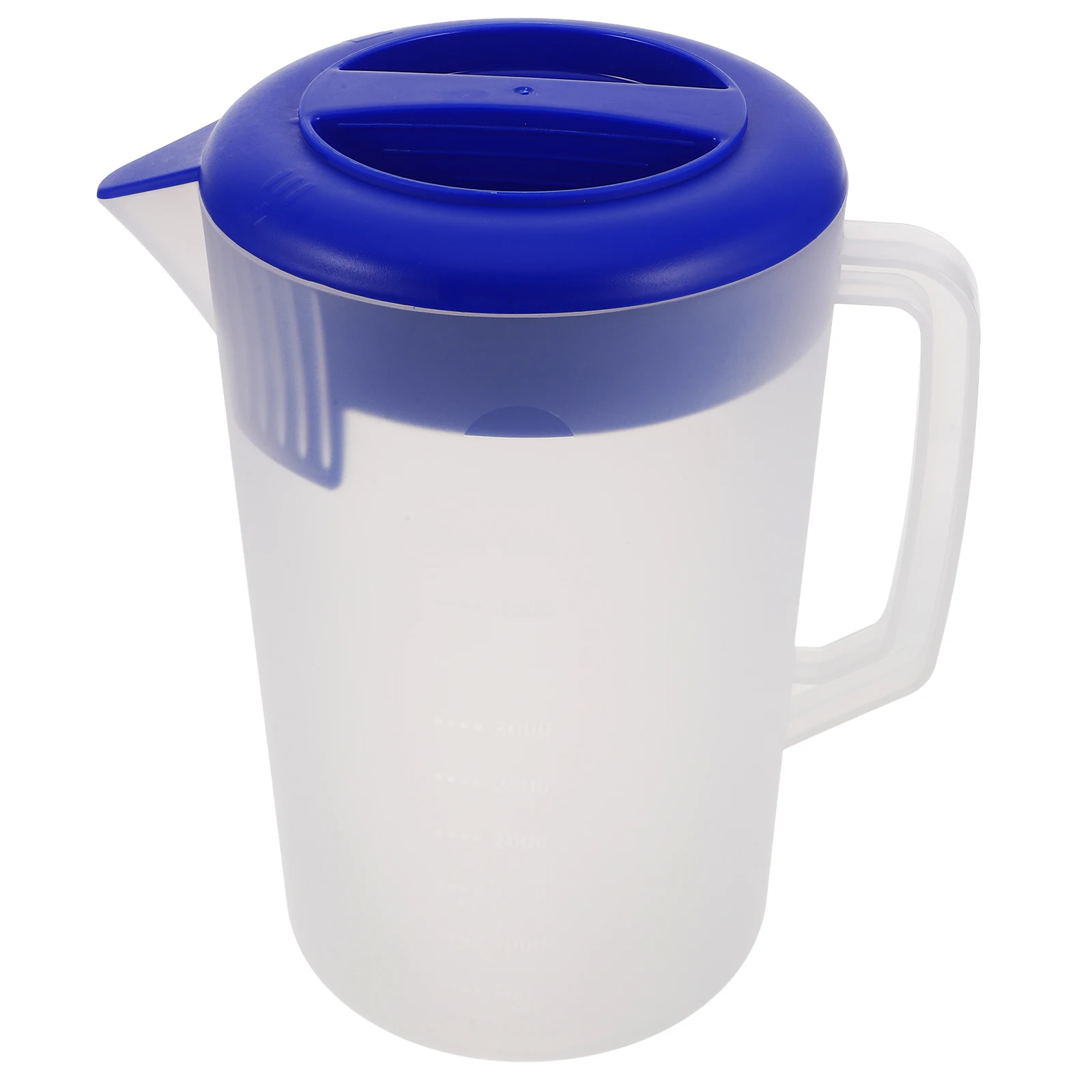 

Frosted Measuring Marks Large Capacity Plastic Water Pitcher Transparent Base Ergonomic Handle Wide Mouth For Juice Cold Brew