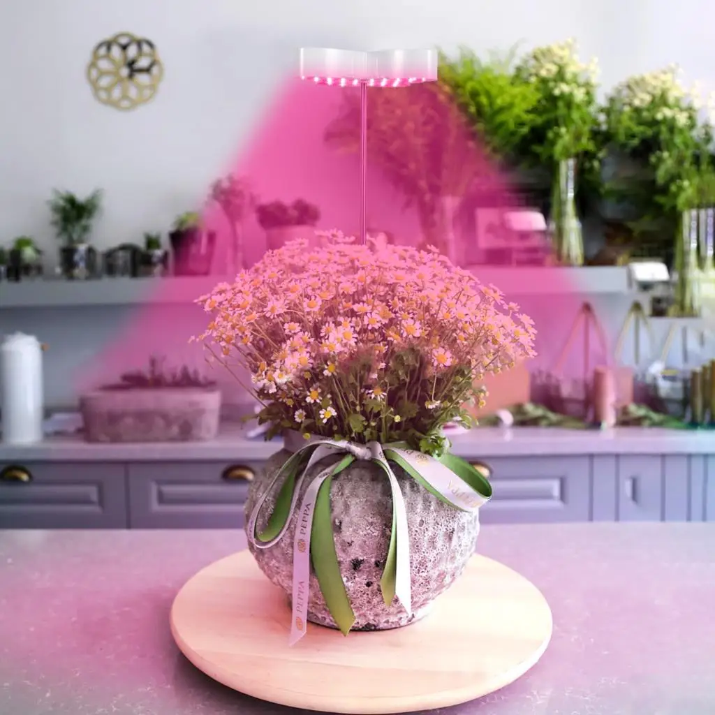 Retractable Rod New Butterfly LED Plant Grow Light Cycle Timing Single Head Plant Lamp Full Spectrum Fleshy Fill Lights 350lm