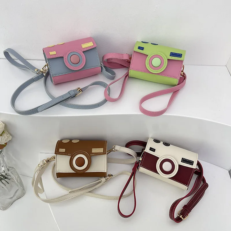 

Fashionable color blocking small square bag, new camera bag, trendy niche single shoulder crossbody bag
