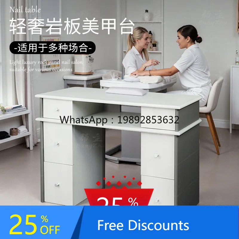 AA  Nail Salon Nail Table with Vacuum Cleaner Beauty Nail Technician Workbench Modern Minimalist