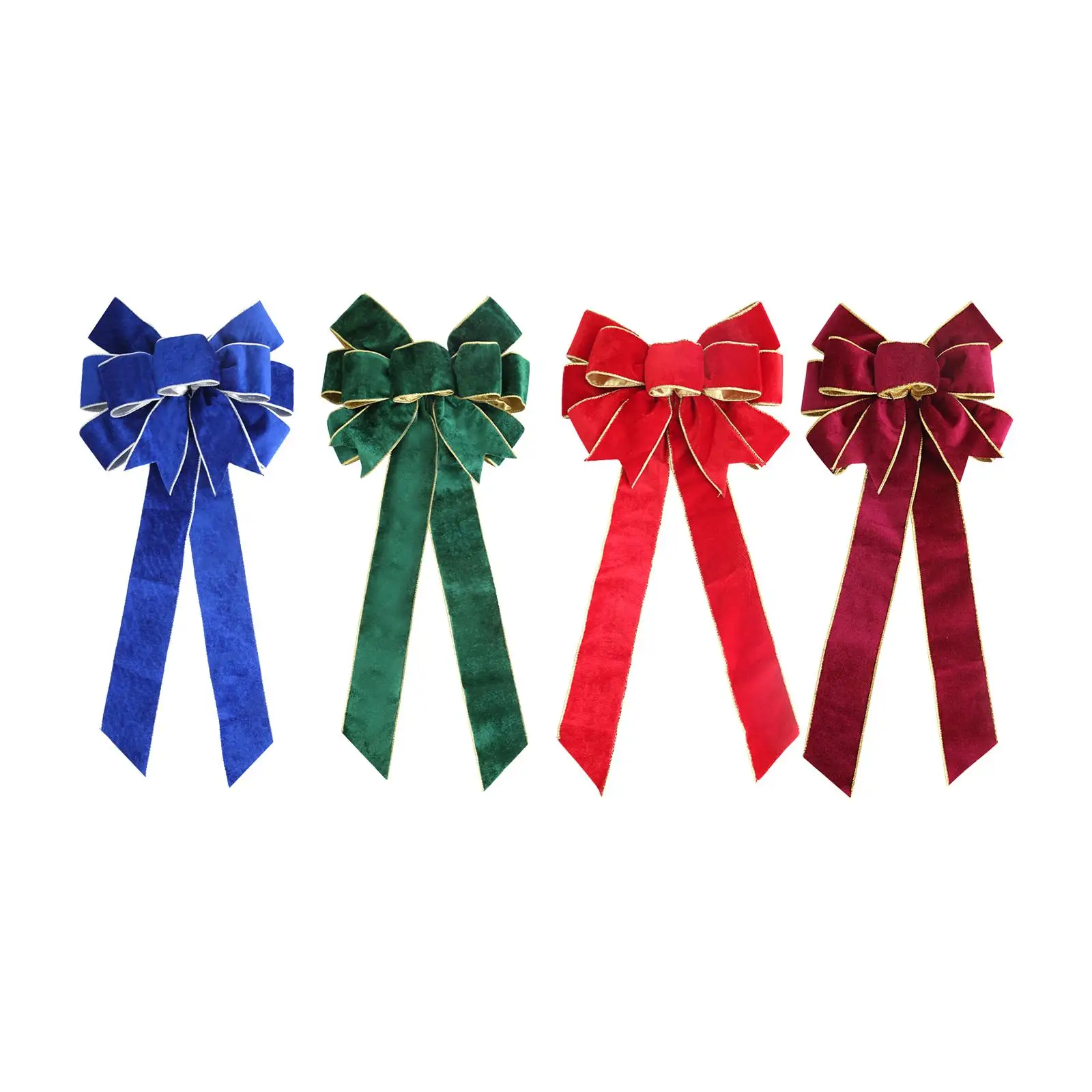 Christmas Bowknot Decorative Fancy Pendant Craft Embellishment for Backyard Scene Layout Gift Holiday Party Supplies