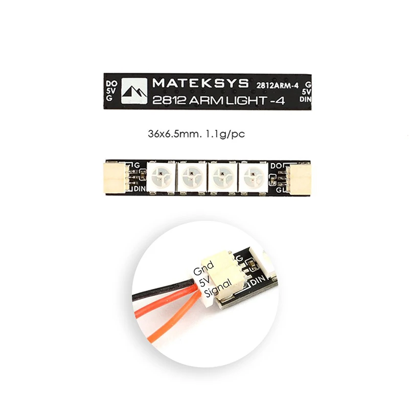 Matek 2812 2812ARM-4 / 2812ARM-6 LED Distribution Board Light Strip and 2812 LED Strip Controller For RC FPV Traversing Drones