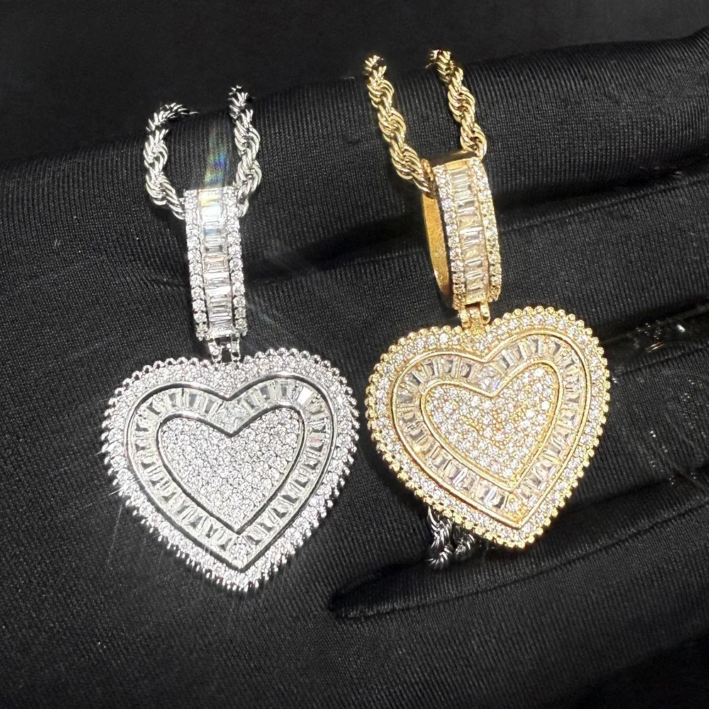 

Unisex Heart Pendant Necklace with Zircon: Stylish, Simple, and Luxurious, Perfect for Banquets and Parties