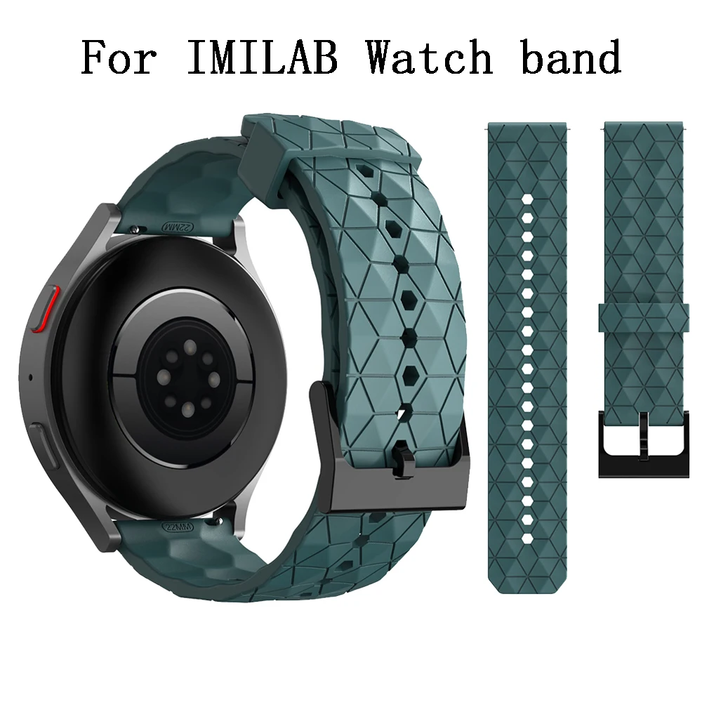 Easyfit watchband For imilab kw66 Sportwatch 22mm Bracelet Band For IMILAB W12 Smartwatch Silicone strap Replaceable Accessories