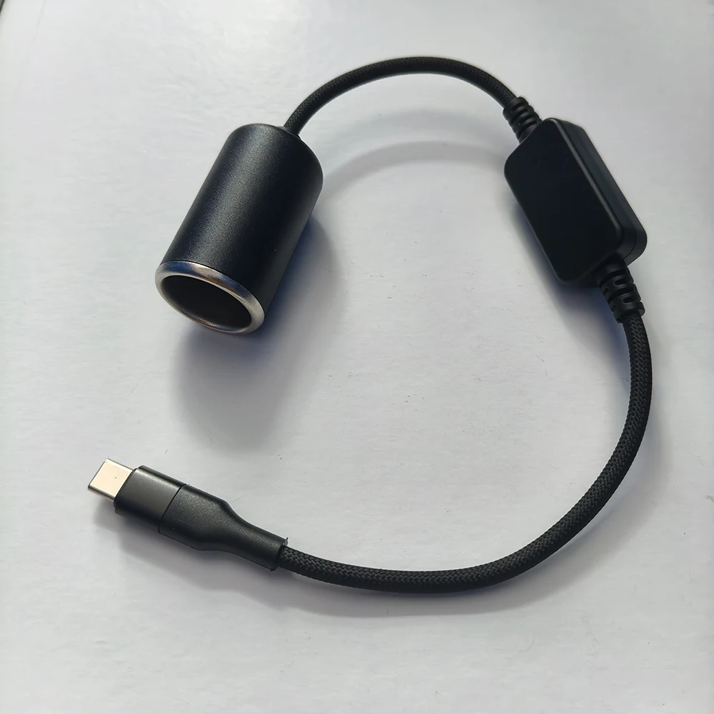 

5V To 12V Converter Cable Extender USB Type C Chargers To Cigarette Lighter Socket Power Adapter Electronics Car Accessories
