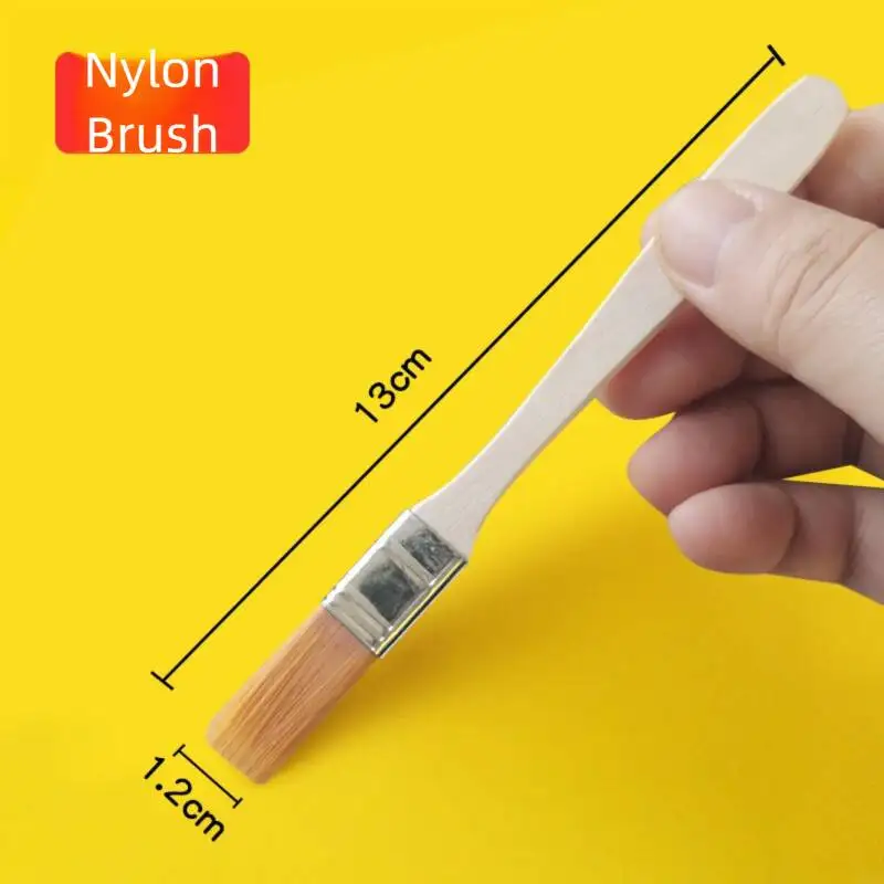 5pcs ‌Nylon Bristles Wooden Handle Brush Soldering Flux Paste Residue Cleaner Anti-Drop Ergonomic Design for Electronic Cleaning