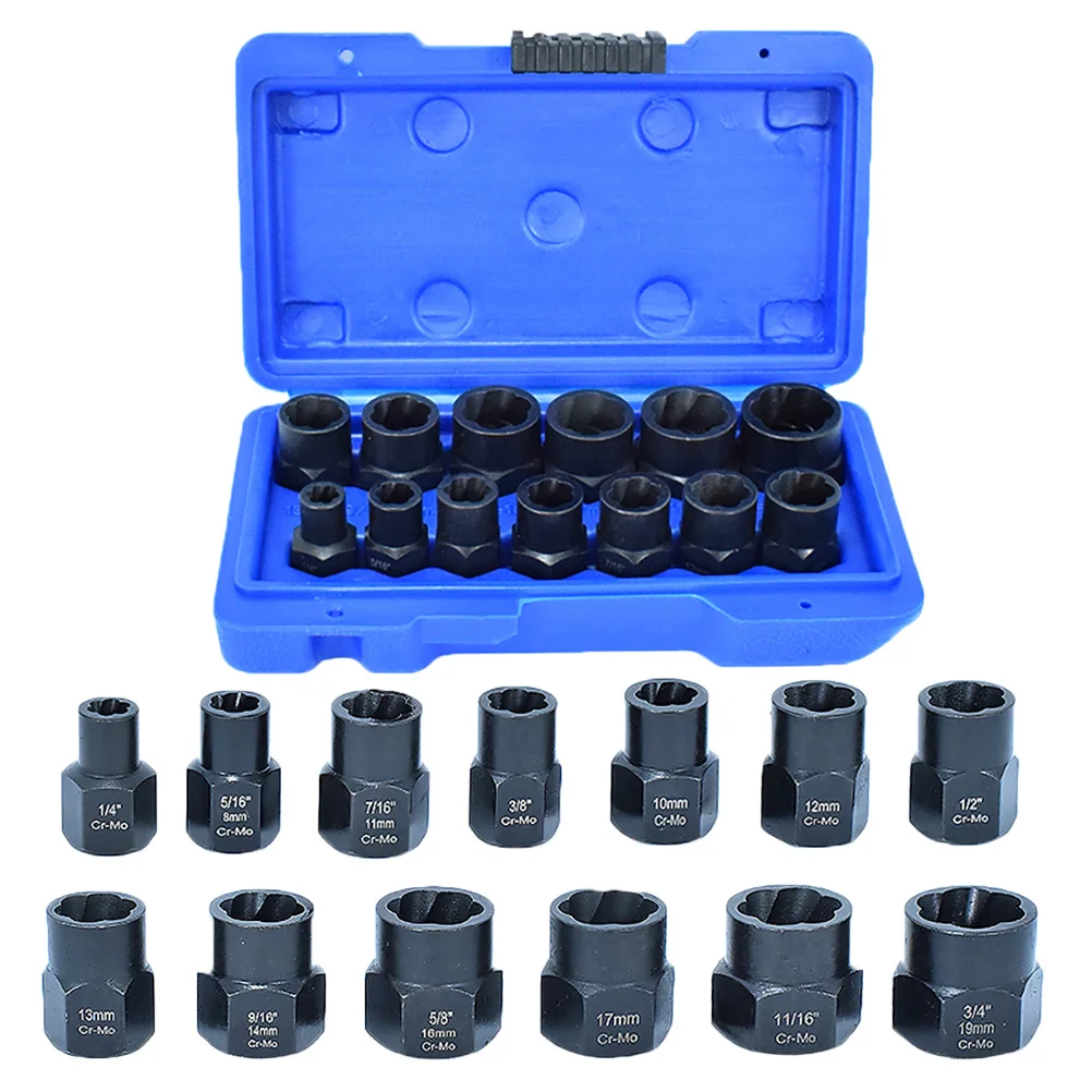 

Lug Nut Remover Tool Set High Grade Steel ABS Material Antirust Large Depth Spiral Pattern Easy Identification Wide Use