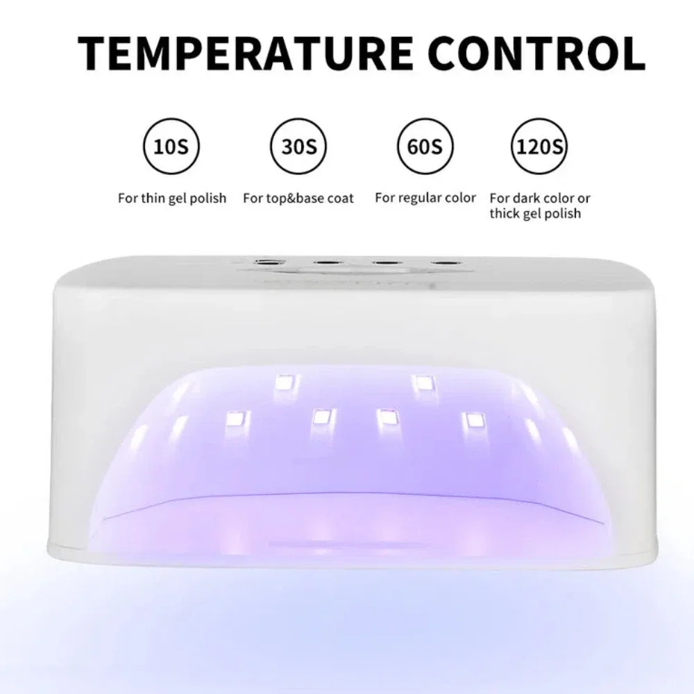 120W krachtige geldroger Snelle uithardingssnelheid Nagellicht Nagellamp LED-gel voor timer Slimme sensor van UV-soorten lampen met en iedereen