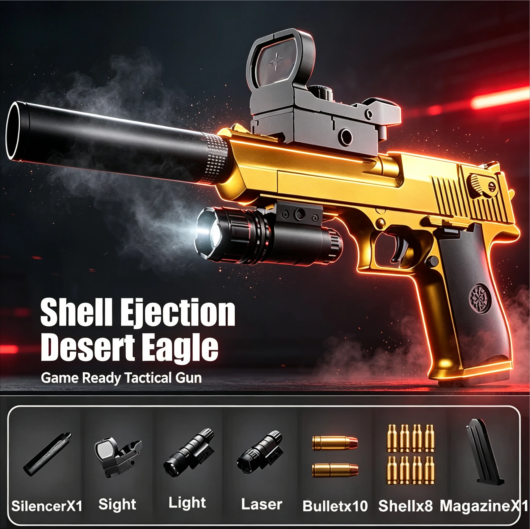 3S-Educational Toy Gun Shell Ejecting Toy Foam Soft Bullet Blaster for Kids Boys Adults Airsoft Pistol Children Birthday Gift