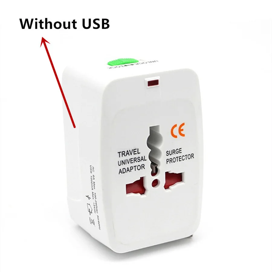 All in 1 AU US UK EU Converter All in One International Plug Adapter 2 USB Ports World Travel AC Power Charger Adapter