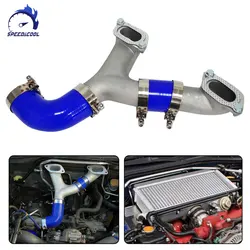 SPEED&COOL For 2002-2017 Subaru WRX STI Forester XT Top Mount Silicone Intercooler Y-pipe Hose
