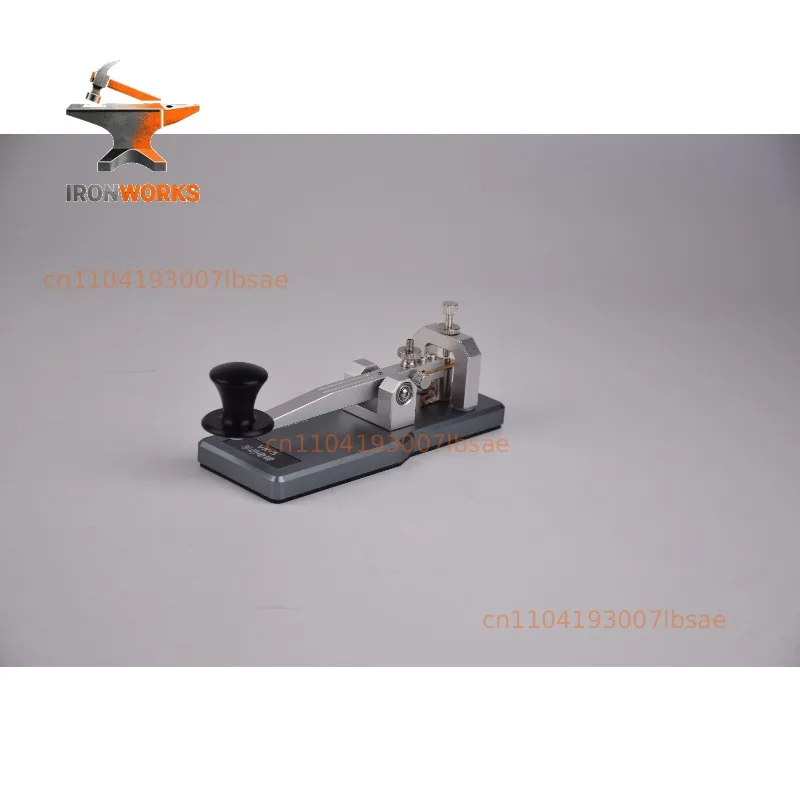 Adjustable CW Straight Telegraph Key VK-5, Aluminum Base 3.5mm Interface Morse Code Key for Shortwave Ham Radio Operators