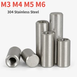 M3 M4 M5 M6 304 Stainless Steel Internal Thread Cylindrical Pin Internal Tooth Positioning Pin with Hole Cylinder GB120