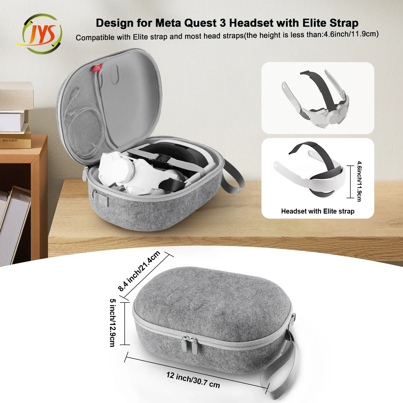 JYS-MQ018 For Meta Quest3 VR Glasses Travel Carrying Case For Oculus Quest 3 Protective Bag Hard EVA Storage Box VR Accessories