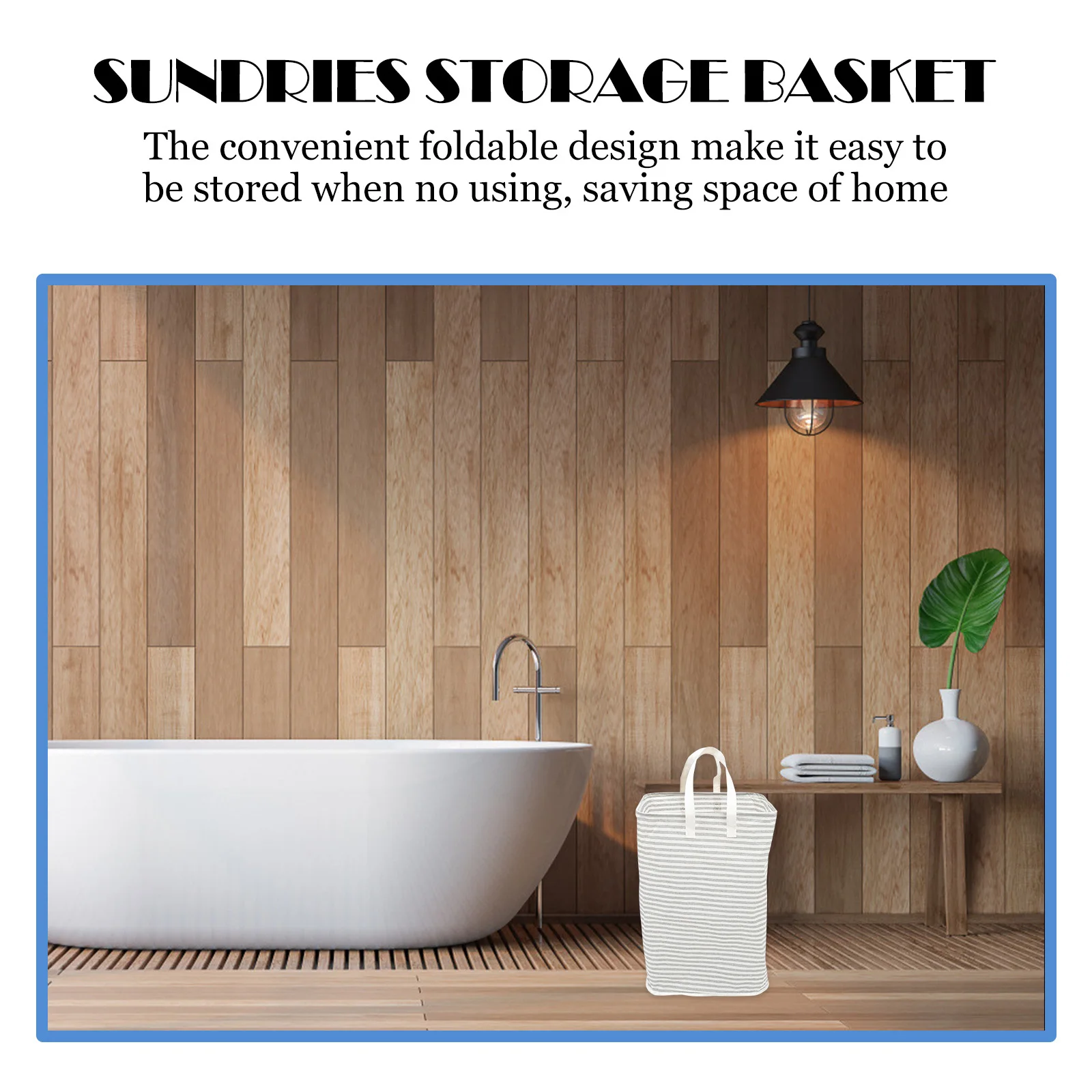 

Foldable Dirty Clothes Basket Lightweight Cotton Laundry Storage Organizer Large Capacity Sundries Holder for Dorm Bathroom