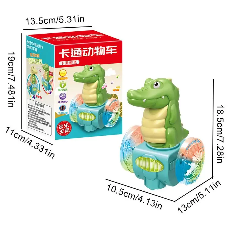 Light Up Music Toys Cartoon Crocodile Sensory Toy With Light & Sound Educational Early Learning Fine Motor Skill Toys Stocking