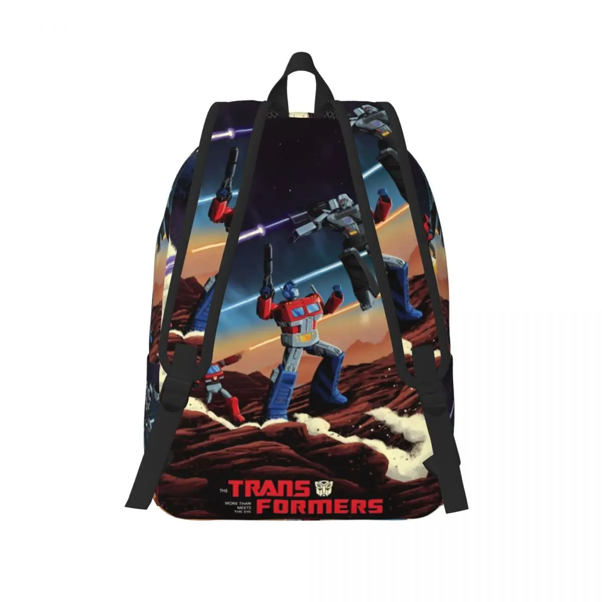 Cartoon Transformers Autobots Zaino Uomo Donna High School Zaino da lavoro Robot Car Anime Movie College Borsa a tracolla con tasca