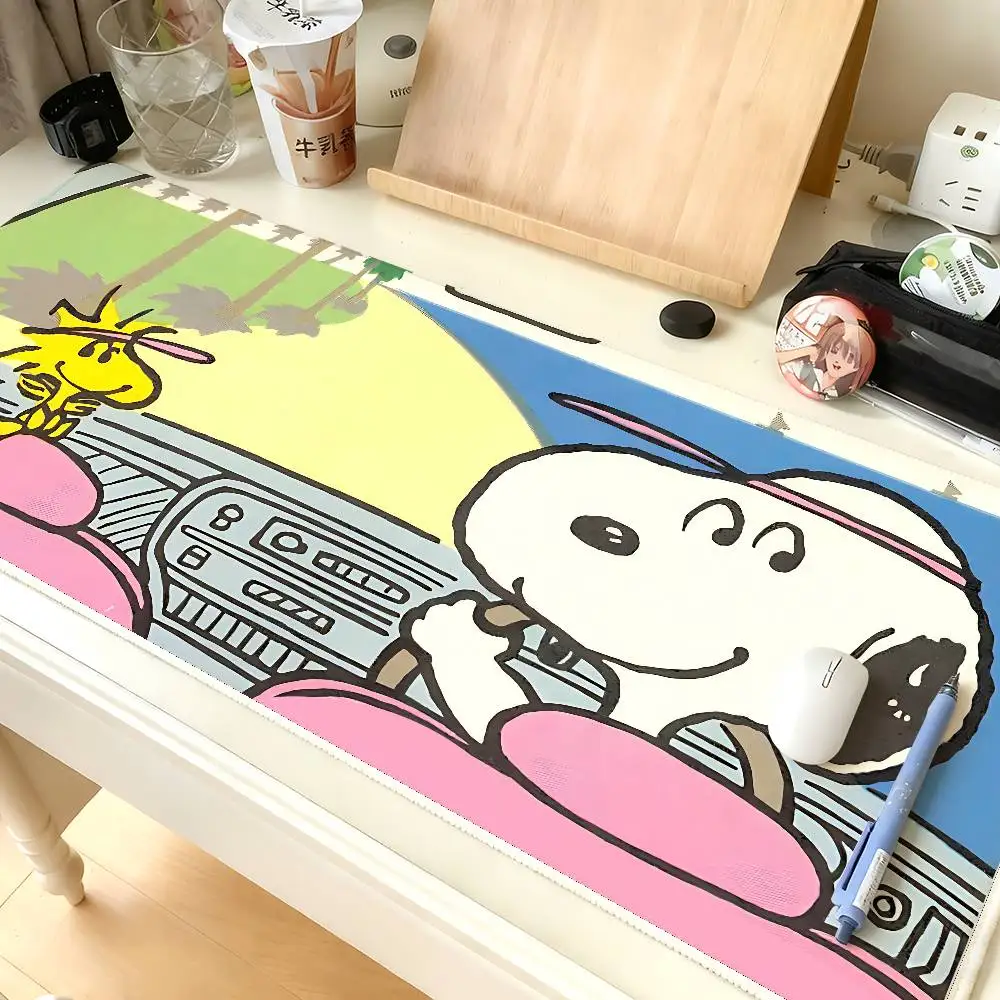 Cute S-Snoopys Mouse Pad Computer Mat Deskpad Laptop Keyboard Mat Office Large Landscape Mousepad