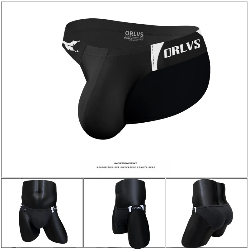 2pcs Men's Modal Briefs U Convex Pouch Elastic Waistband with Snake Print Soft Breathable Sexy Underwear